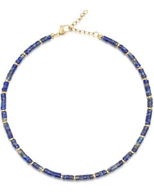 Nialaya Heishi Lapis Choker With - Blue