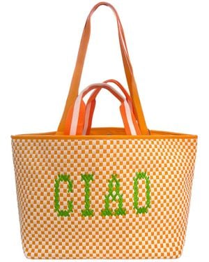 Lilly Loves Embroidered Ciao Summer Bag - Orange