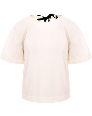 IPANOMI Cotton Twill Top With Back Detail - Pink