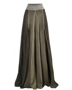 Zhenabia Zhe Skirt Boho High Slit Maxi Skirt - Green