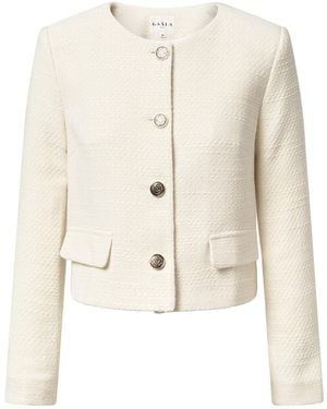 Gaâla Leontine Cotton Tweed Jacket - White