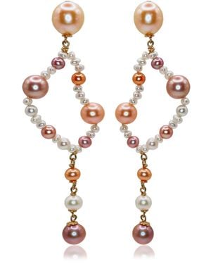 Marquise Swim Earrings - White