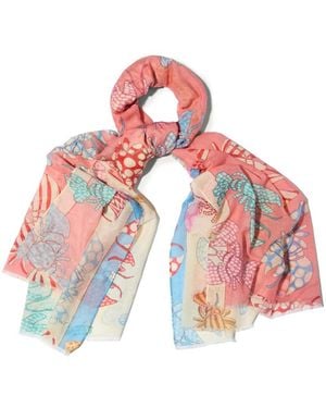 Saachi Lobster Printed Scarf - Pink