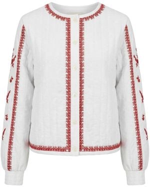 Nooki Design Harlow Padded Embroidered Jacket