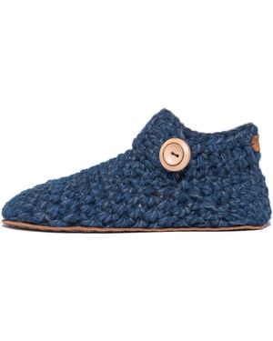 Kingdom of Wow Handmade Ankle Boot Slippers - Blue