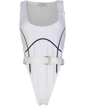 Circular Path High Cut Bodysuit - Multicolor