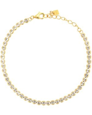 Nazzar Dainty Bezel Tennis Bracelet - Metallic