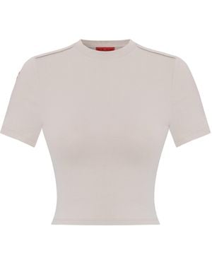 Pcfg Neutrals Cotton Slim Fit Crop Tee - White