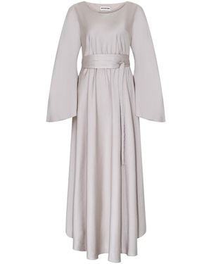 Mykaftan Neutrals Flared Dress - Grey