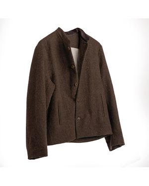 Charkha & Loom Shepherd Wool Jacket - Brown