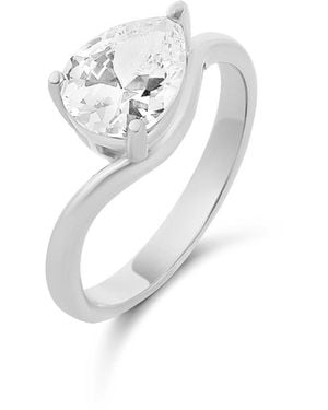 SHYMI Pear Shape Wave Ring - White