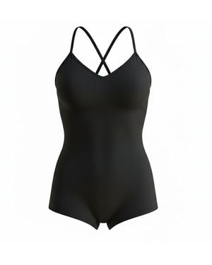 Brasini Swimwear Joey Boy Short One Piece Swimsuit - Black