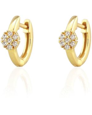 Kris Nations Twinkle Blossom Huggie Hoop Earrings - Metallic