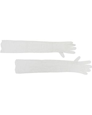 Azima Musayeva Lumi Long Gloves - White