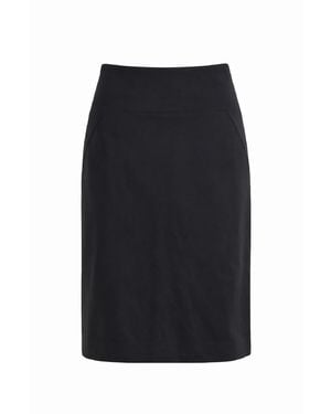 Conquista Classic High-Waist Pencil Skirt - Black