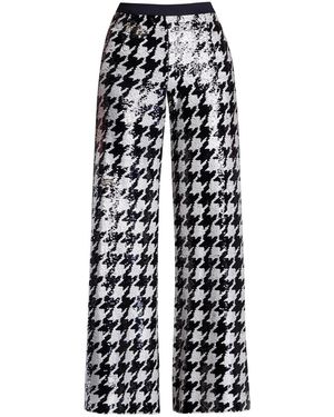 Rumour London Celine Sequinned Wide Leg Trousers - Black