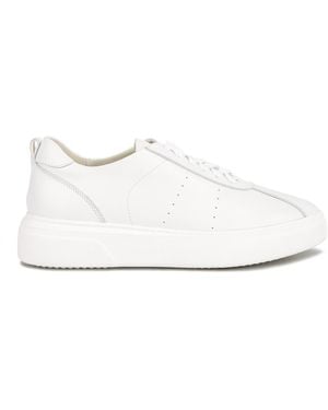 Rag & Co Magull Solid Lace Up Leather Sneakers - White