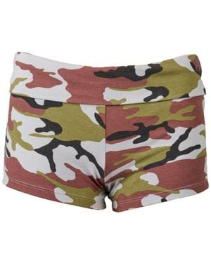 Love and Nostalgia Love Is A Battlefield Bum-Bum Short - White