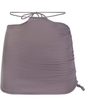 The Delarose Sisters Neutrals Latte Cover Up Skirt - Purple