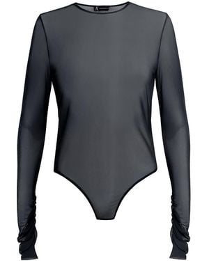 Audrey Vallens Mesh Bodysuit - Grey