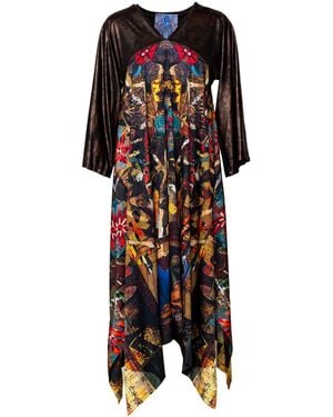 ARTISTA Vibe Printed Satin Dress - Black