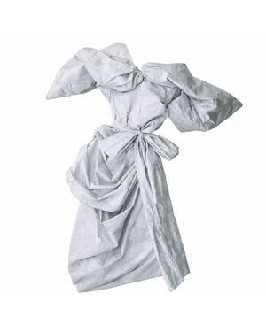 Miro Misljen Sculptural Wrap Dress - Grey