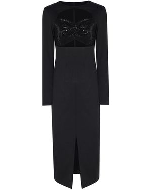 Madebyza Sequinned Cut Out Midi Party Dress - Black