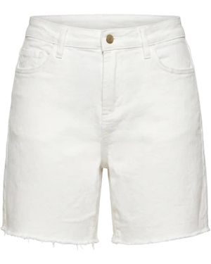 Adrift Clothing Adrift Denim Cut Off Shorts - White