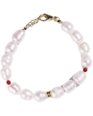 Urbane Jewelry Studio Ruby Pearl Bracelet - Metallic