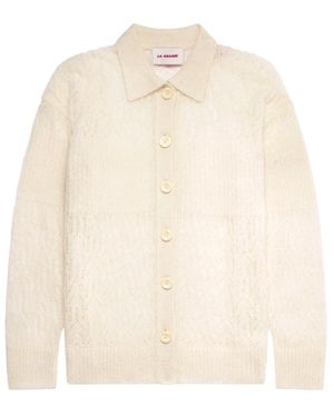 La Granni Aranita Collared Cardigan - Natural