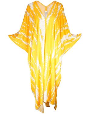 Jennafer Grace Yara Golden Tie Dye Caftan - Yellow