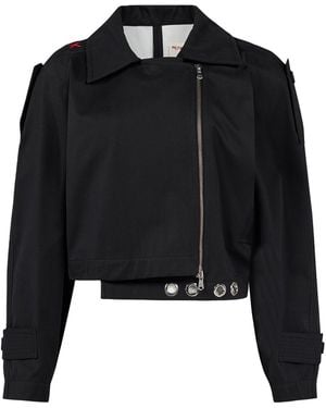 Pcfg Free Heaven Cropped Trenchcoat - Black