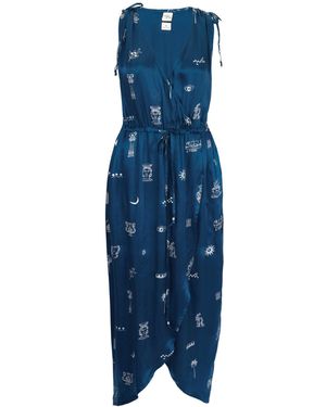Em & Shi Athena Wrap Dress - Blue
