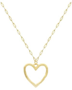 Marcia Moran Palermo Heart Necklace - Metallic
