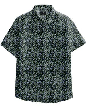 Vustra Mini Floral Cotton Button-Down Shirt For - Green