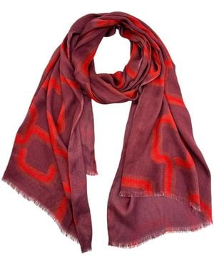Julia Clancey Link Claret Modal Reversible Scarf - Red