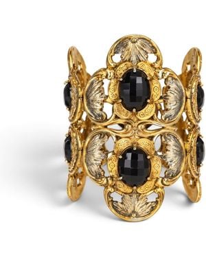 Vstyle Heritage Baroque Crystal Statement Cuff - Metallic