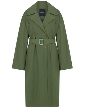 Guaj London Maple Trench Coat - Green
