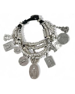 By Virgo Serafina Antique Charm Bracelet - Metallic