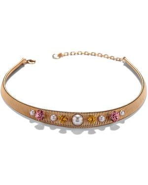 The Pink Reef Collar Necklace - Metallic