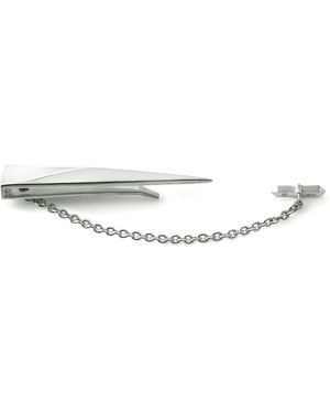 Kasun Tie Pin With Chain - Metallic