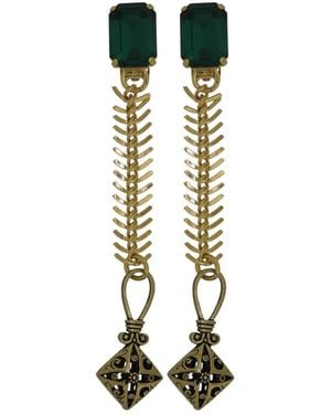 Vickisarge Yuletide Fir Drop Earrings - Black