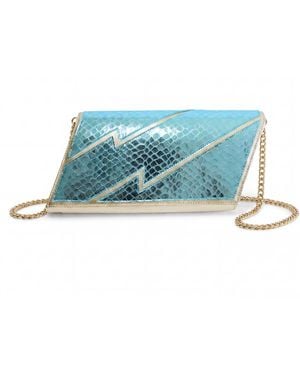 Terry De Havilland Mia Clutch Bag - Blue