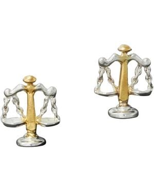 Simon Kemp Jewellers Scales Of Justice Cufflinks - Metallic