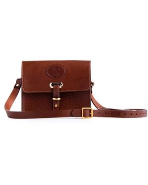 N'damus London Mini Soho Chestnut Leather Crossbody Bag - Brown