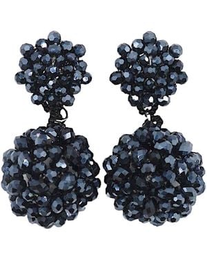 Fairchild Baldwin Orb Earrings Anthracite - Blue