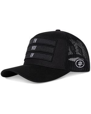 474 co 474 3 Bars Trucker Label Hat - Black