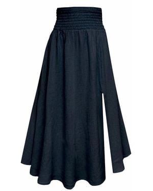 Frock Tales Sicily Midaxi Skirt With Split - Blue