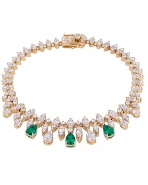 LÁTELITA London Duchess Emerald Tennis Bracelet - Metallic