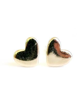 Lime Tree Design Mini Heart Stud Earrings - Black